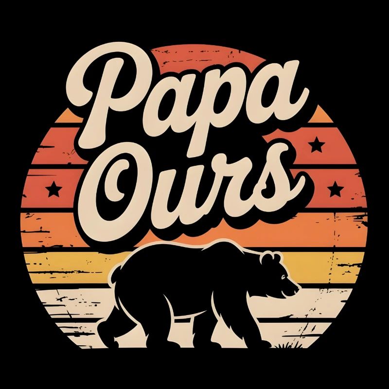 Papa Ours au coucher soleil