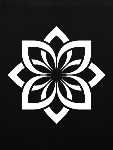 Weißes Blüten Mandala Chogan