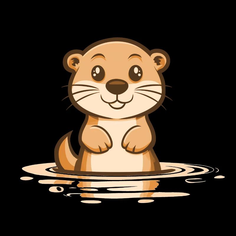 loutre qui sort de l'eau