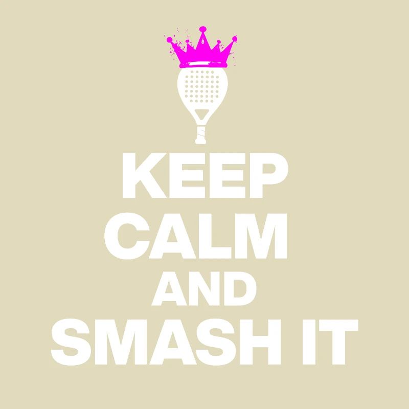 KEEP CALM AND SMASH IT, PADEL POWER, GESCHENK PINK