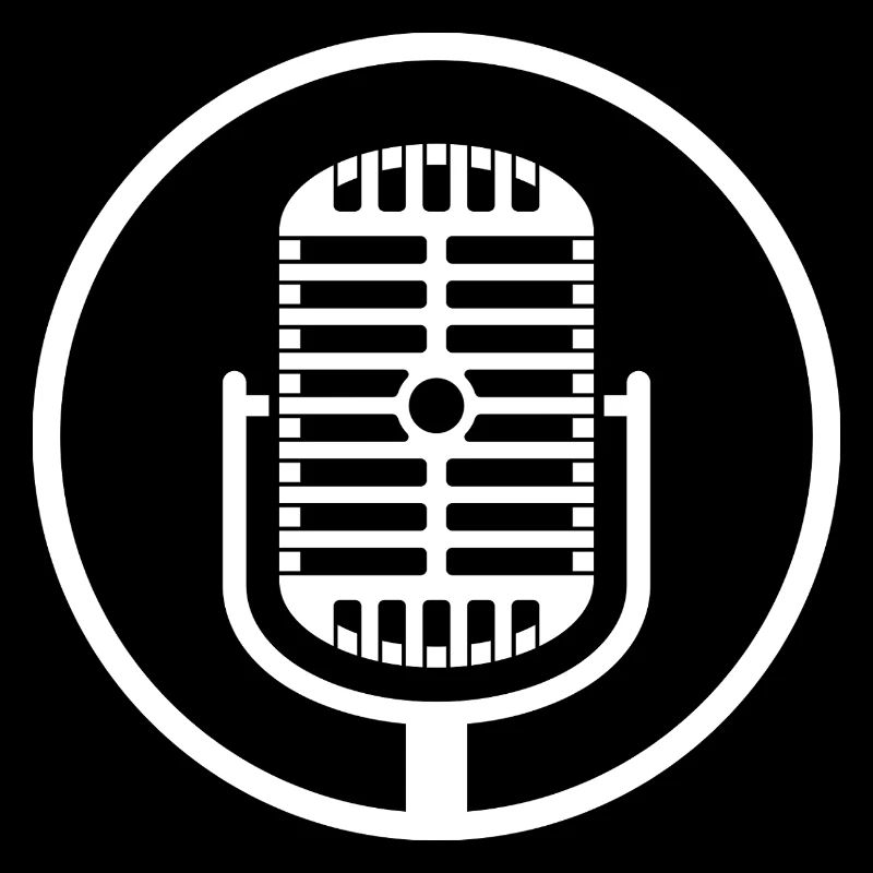 Vintage-Mikrofon-Emblem