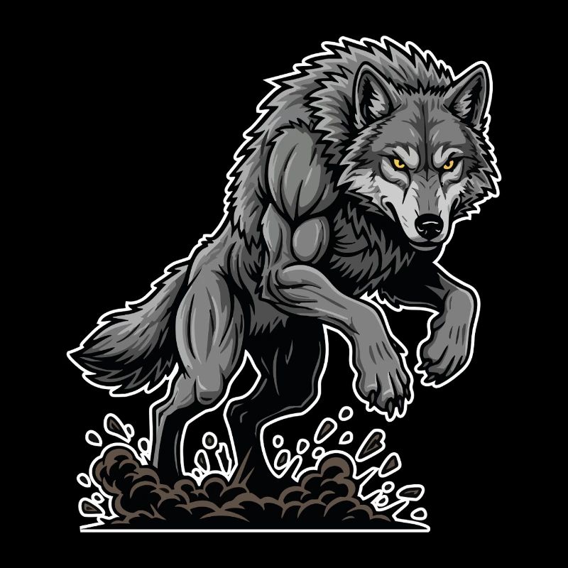 Werwolf Mighty Racing Maskottchen Wolf