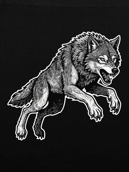 Wild Wolf Race Maskottchen Alpha Wolf