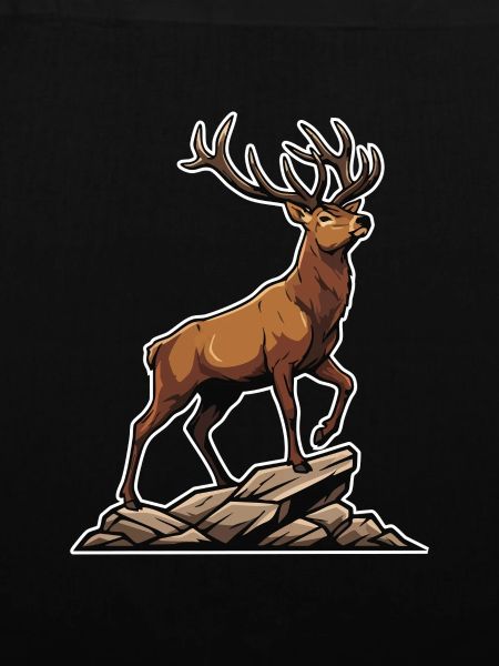 Majestätischer Hirschwald-Logo Maskottchenhirsch
