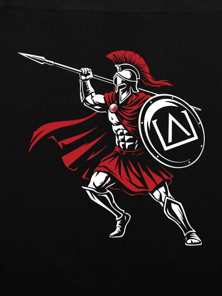 Spartan Spear Angriff Maskottchen Spartan Speer