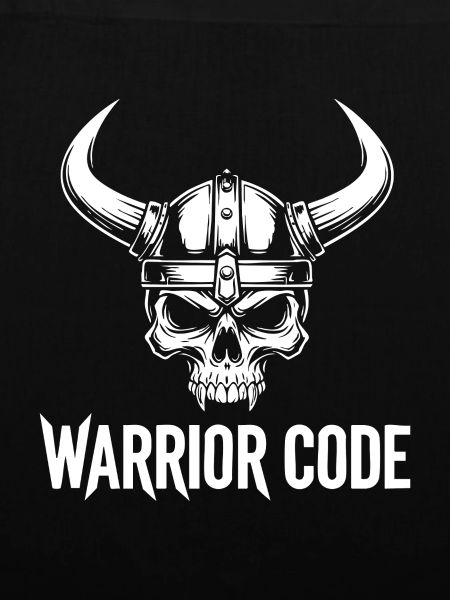 Kriegercode, Schädel, Wikinger, nordischer Hörnerhelm,