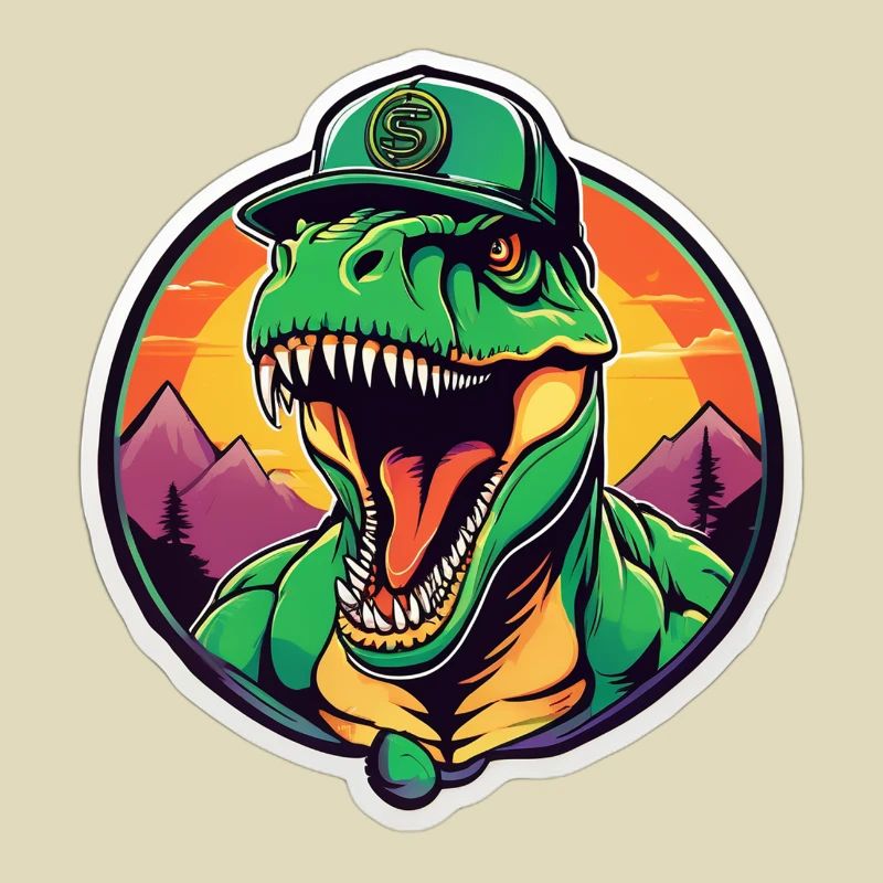 T-Rex Retro Sunset Cap