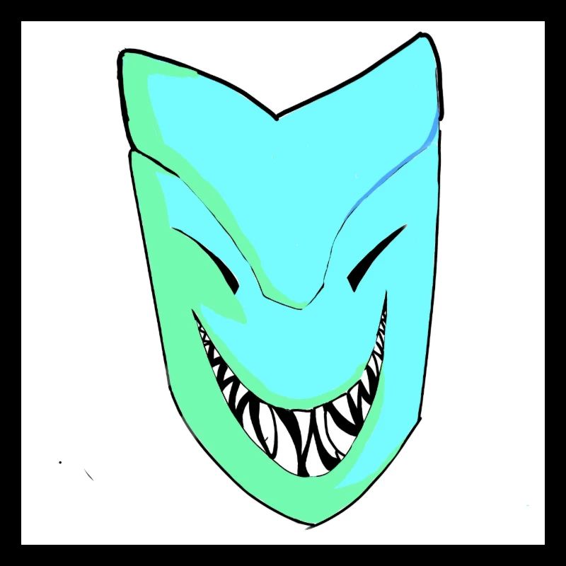 Smiling mask in gradient