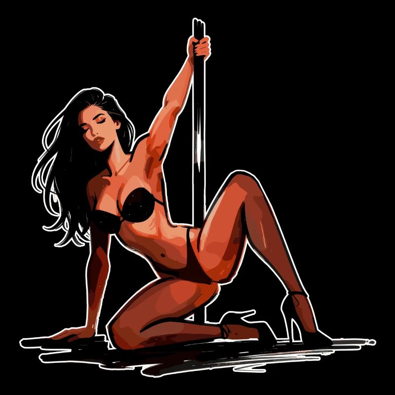 Art sexy de la pole dance : élégance gracieuse de pin-up
