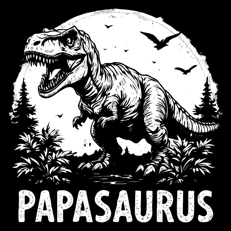 Papasaurus Strong Dad GiftT-Rex Dad Cool