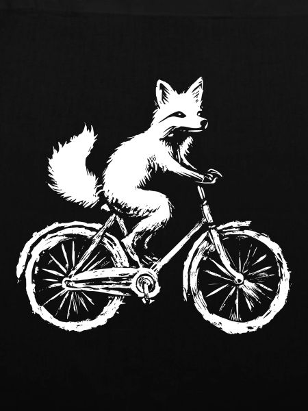 Funny Bicycle Fox