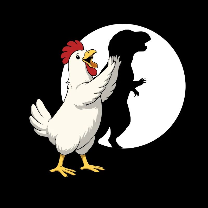 Funny Chicken T Rex Dinosaur Shadow Puppet
