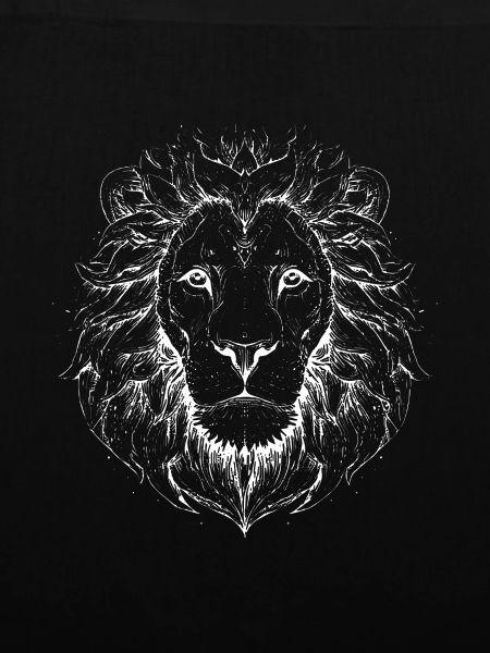 Lion Crest Schwarzweiß