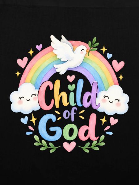 Kind Gottes Regenbogen Kunst
