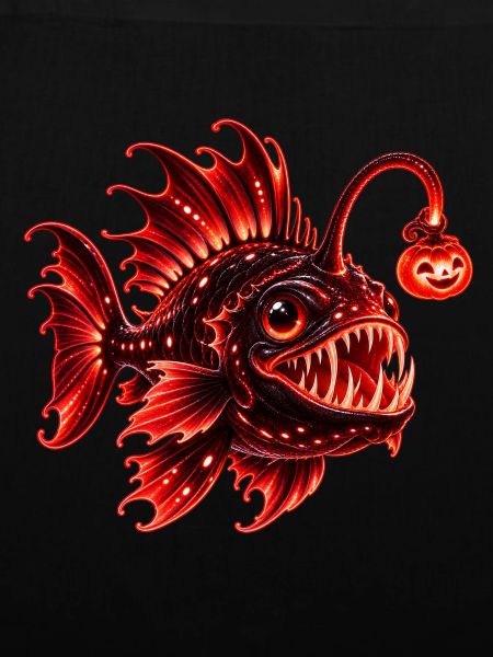 Roter biolumineszenter Laternenfisch