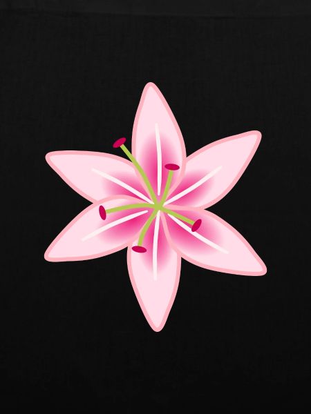 Rosa Lilien-Blumenillustration
