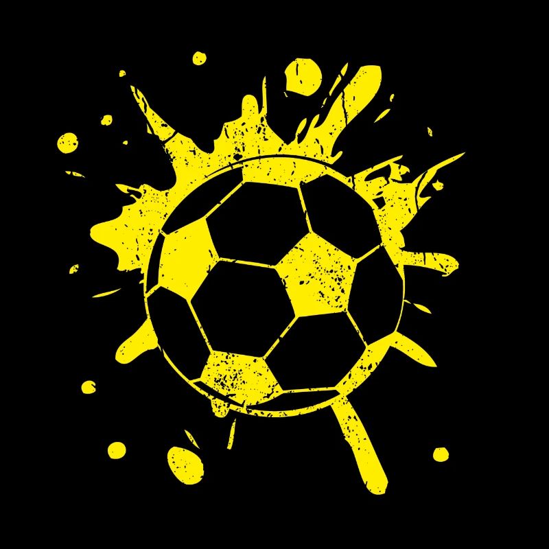 Fußball Frabspritzer gelb