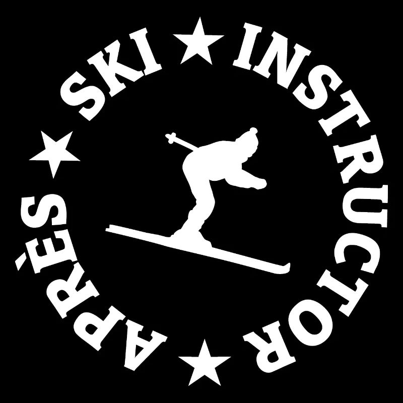 Après-Ski Instructor (Weiß) Skifahrer Skilehrer