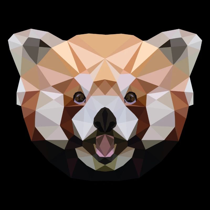 Roter Panda Polygon Red Panda