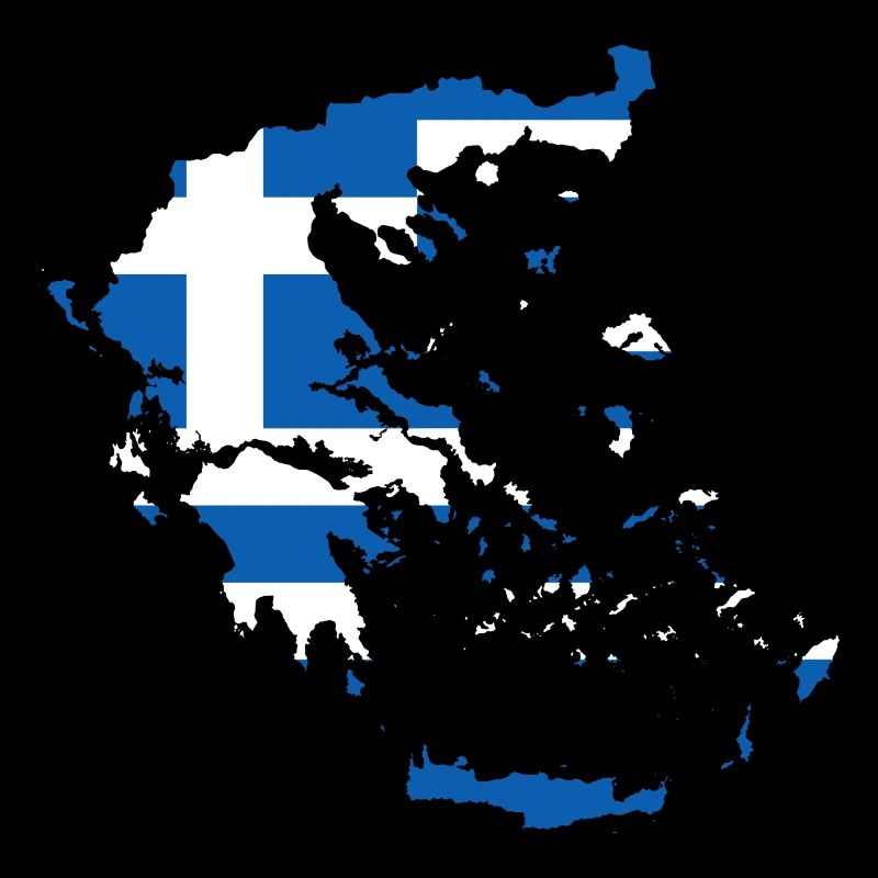 Greece flag gift idea map