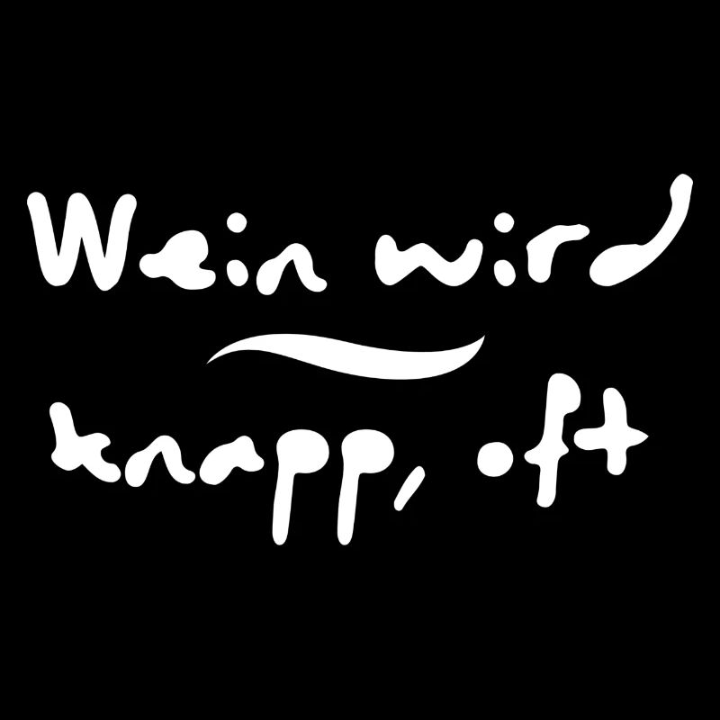 witziges Wein wird knapp trinken Design