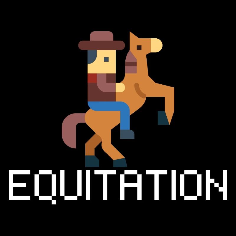 Reiten Pixel- idee Geschenk Reiter