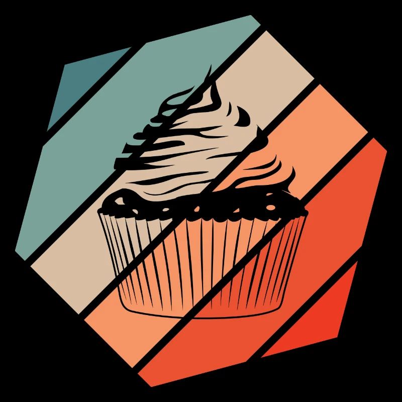 Cupcake Retro Style Vintage