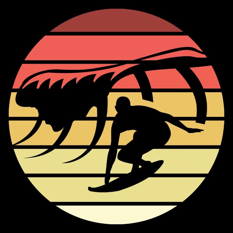 Surfing Retro Style Vintage