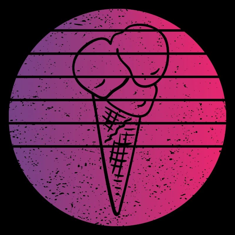 Cornet de crème glacée Retro Style Vintage