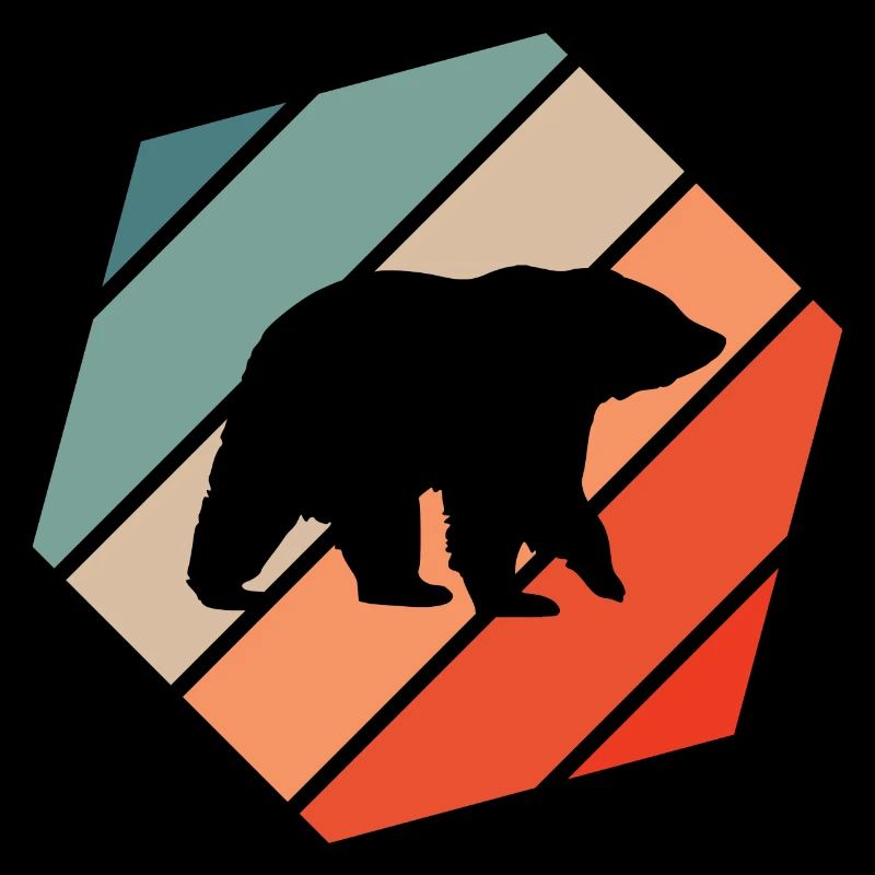 Bear Retro Style Vintage