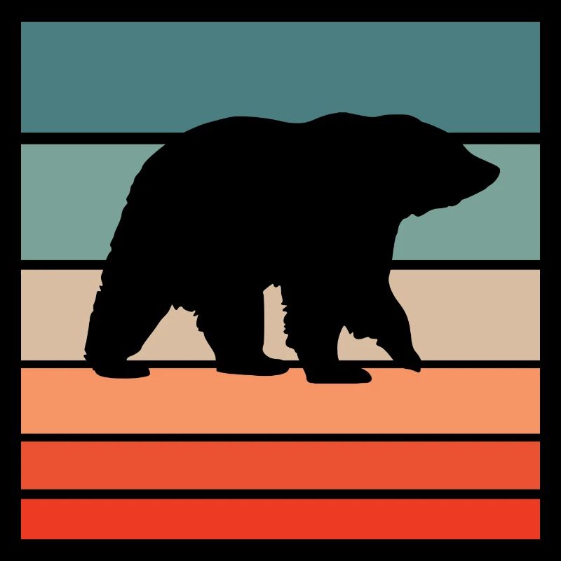 Bear Retro Style Vintage
