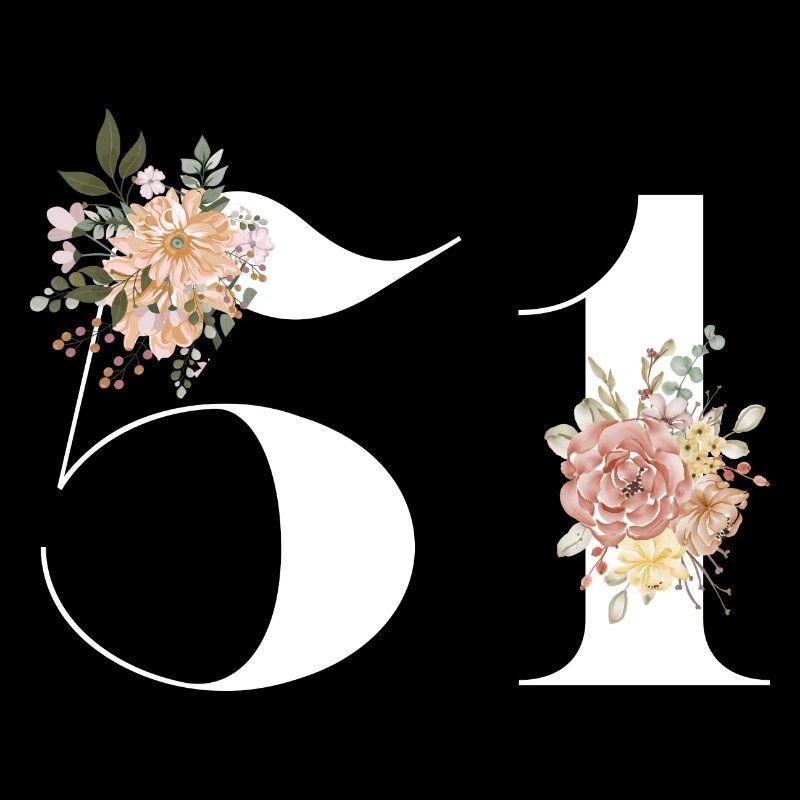 51e anniversaire fleuris (Cadeau de 51 ans)