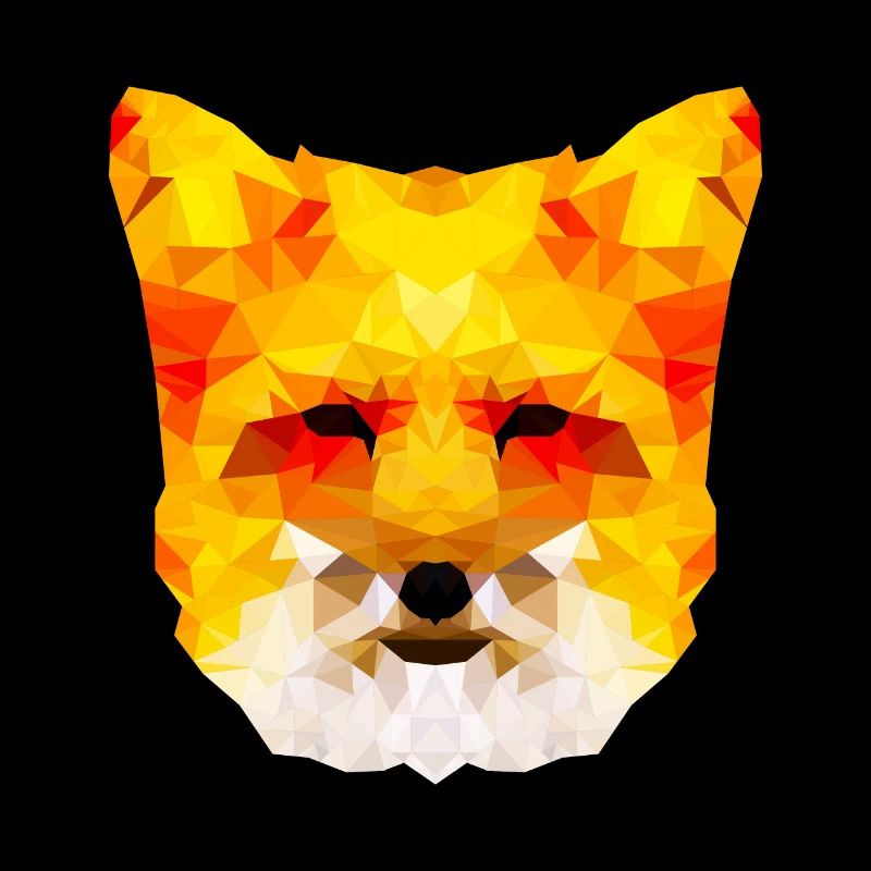 Beautiful fox polygon design