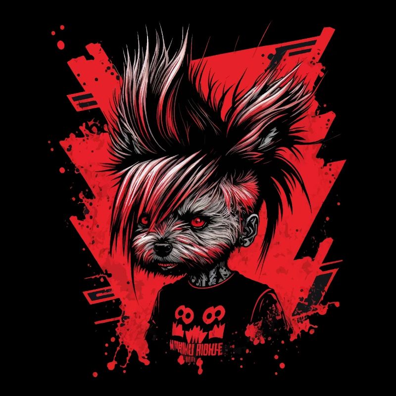 Punky Yorkshire Terrier