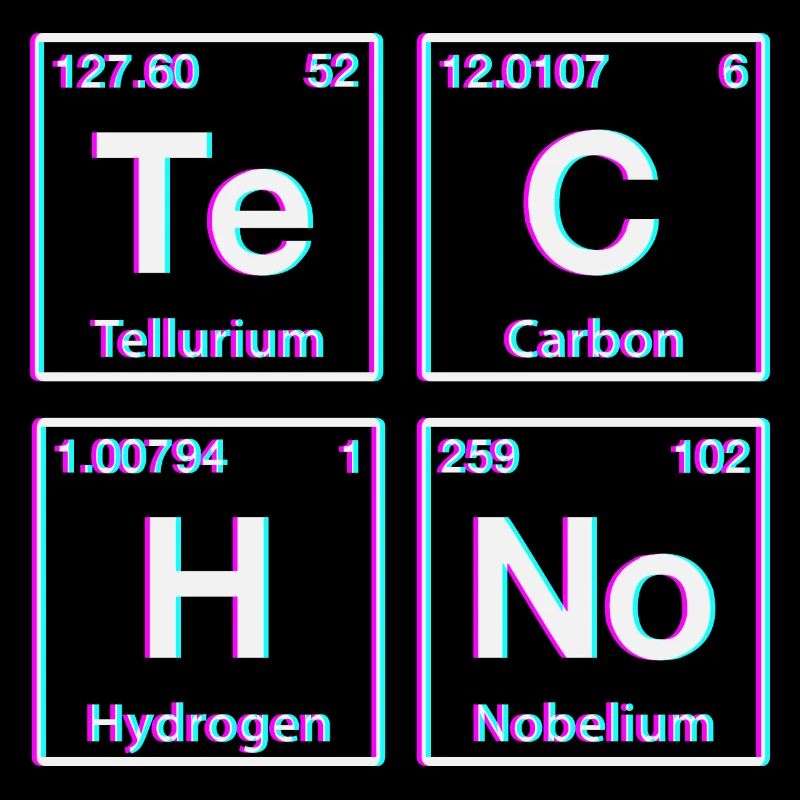 Techno Rave Electro Raver Chemistry Periodic Table
