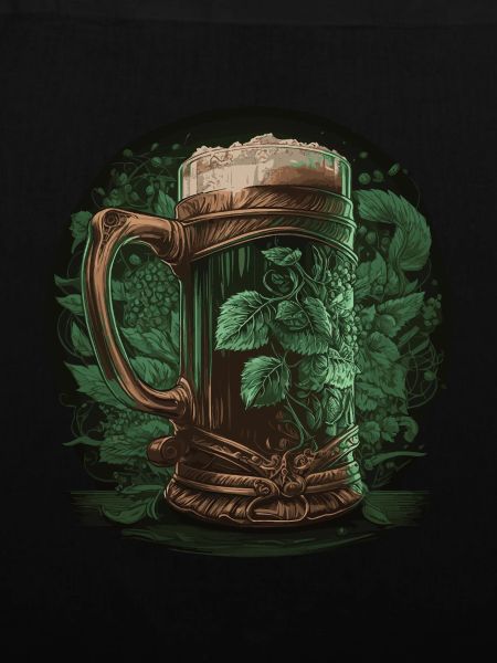 Drinking beer