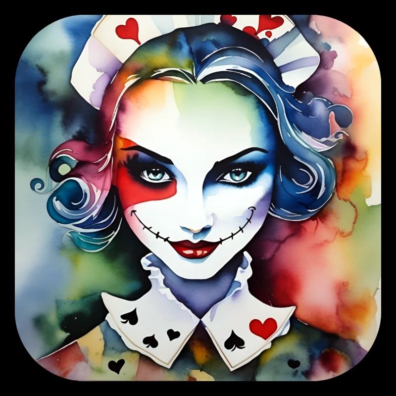 Cooles Harlequin Poker Gothic Mädchen