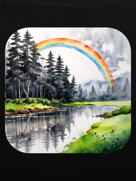 Landschaft mit Regenbogen
