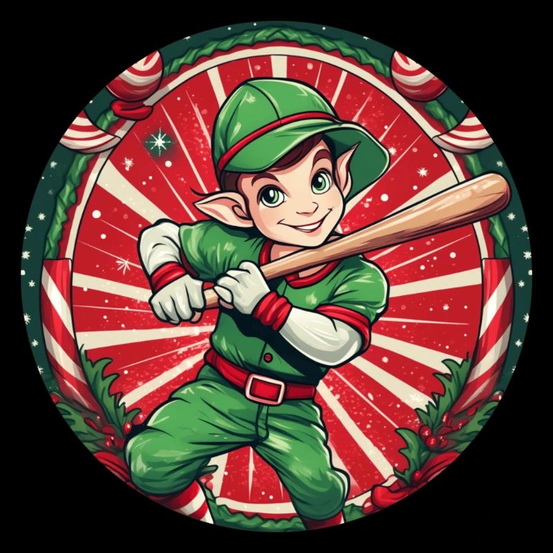 Christmas Elf Baseball