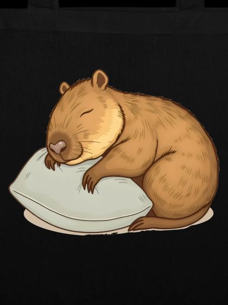 Cute sleeping capybara