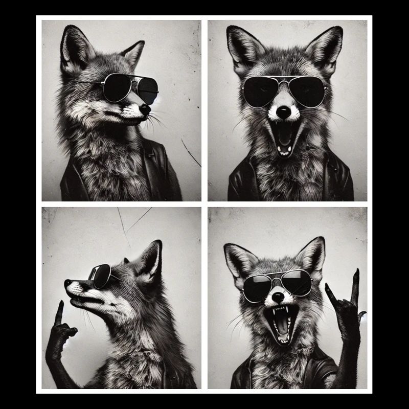 Renard à bascule avec lunettes de soleil – Cool & Wild