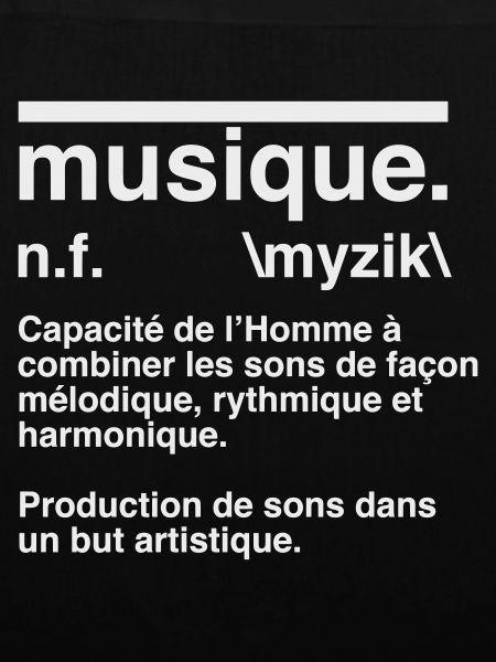 Musikdefinitions-Wörterbuchstil