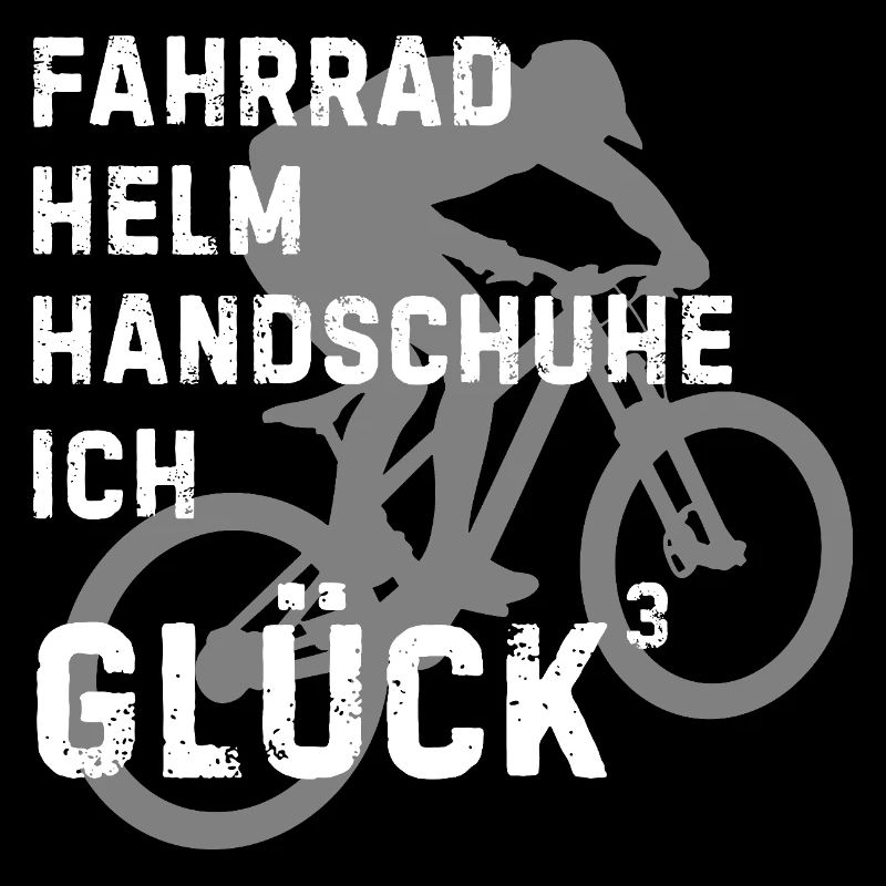 Fahrradhelden Silhouette mit Text