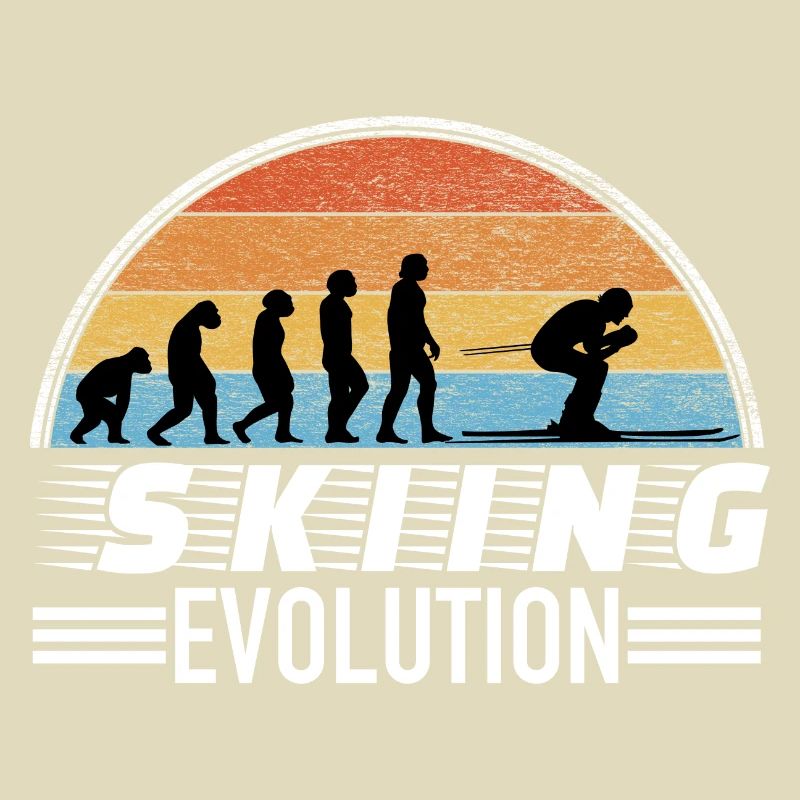 Skifahrer Spruch Evolution