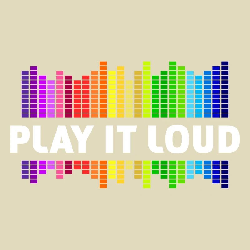 Play it loud Equalizer Musik Regenbogen bunt Disko