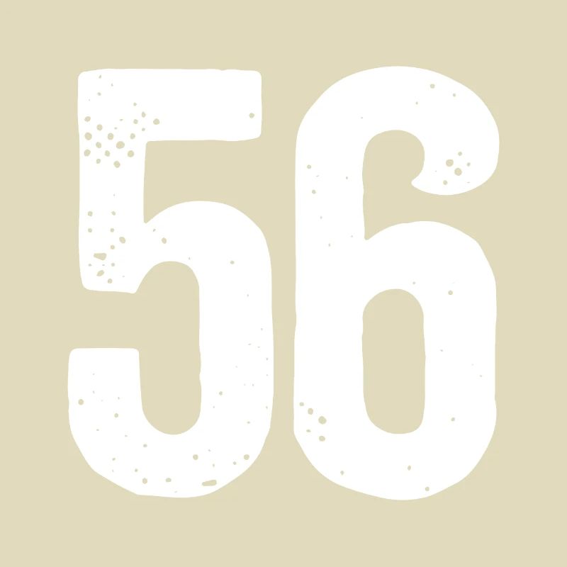 56 Numbers White