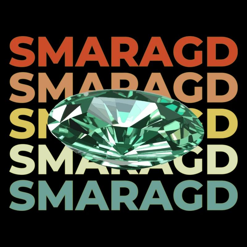 Smaragd Schriftzug mit Stein