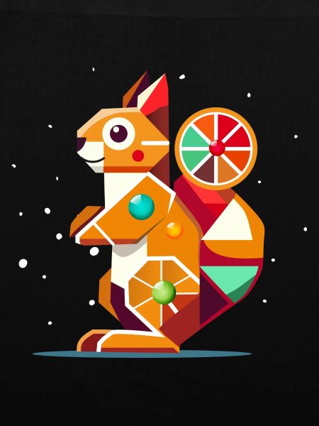 Geometrisches Eichhörnchen-farbenfroher Hingucker