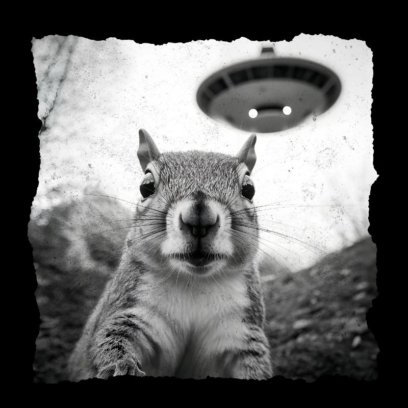 Alien Eichhörnchen Begegnung – Lustiges Sci-Fi