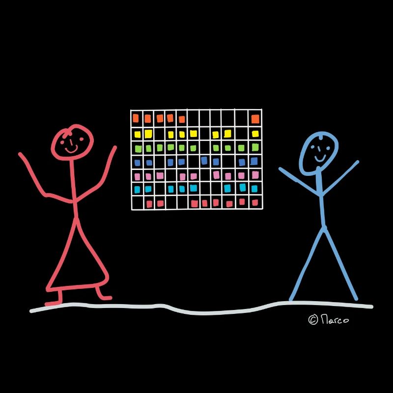 Agile project management stick figure, work